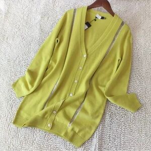 Yellow-green 100% wool coat,new without tags